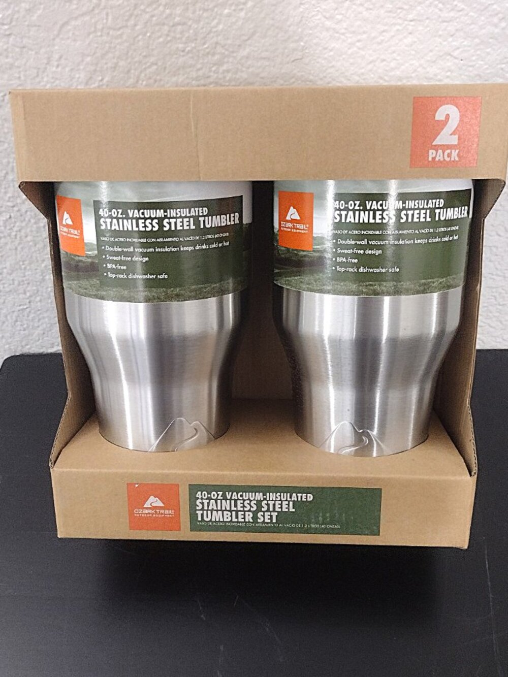 Ozark Trail 40 oz Stainless Steel Tumbler Set of 2